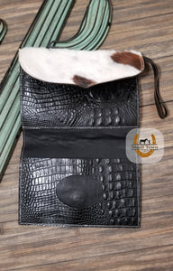 Cowhide Diaper/Wipe Clutches