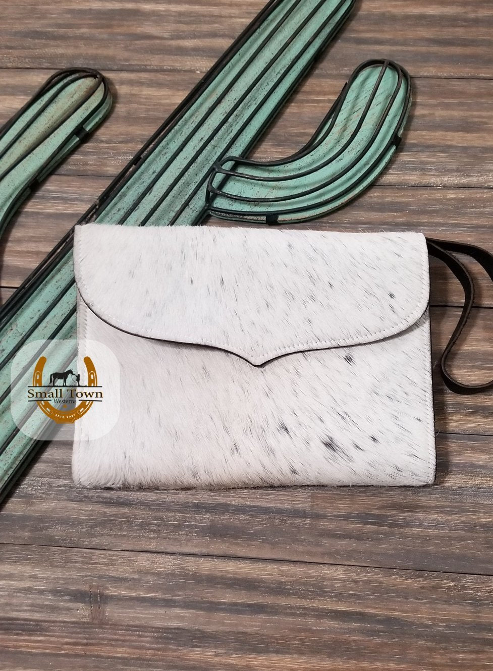 Cowhide Diaper & Wipe Clutch | Western Baby Handmade Leather Cowhide Diaper Bag