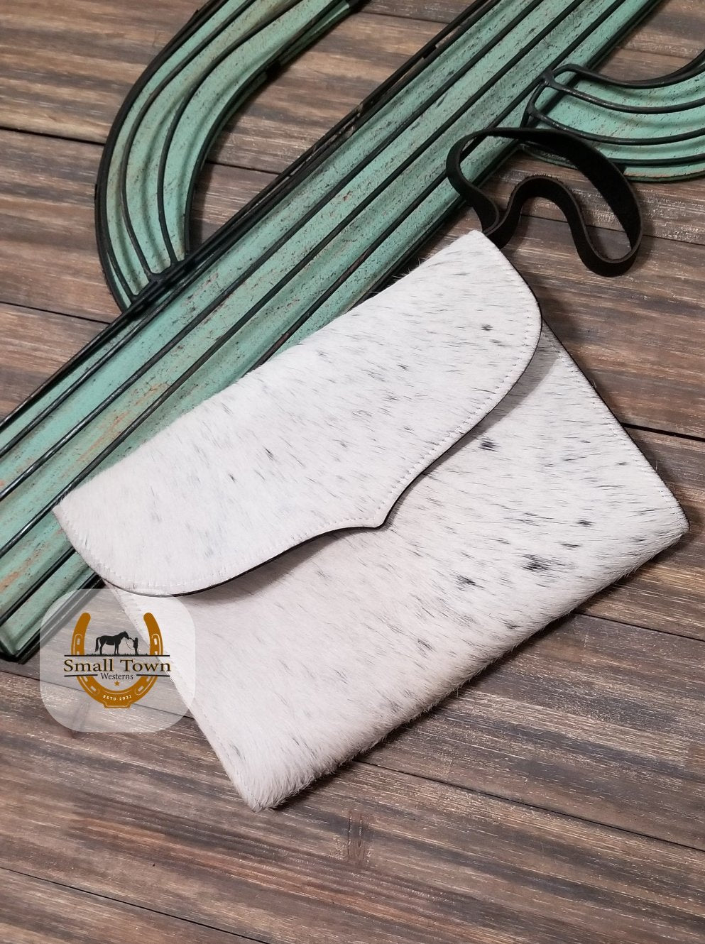 Cowhide Diaper & Wipe Clutch | Western Baby Handmade Leather Cowhide Diaper Bag