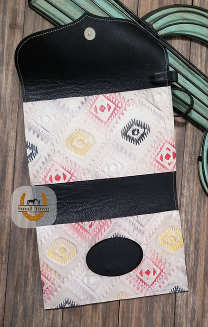 Cowhide Diaper & Wipe Clutch | Western Baby Handmade Leather Cowhide Diaper Bag