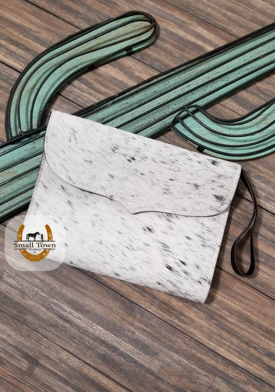 Cowhide Diaper & Wipe Clutch | Western Baby Handmade Leather Cowhide Diaper Bag