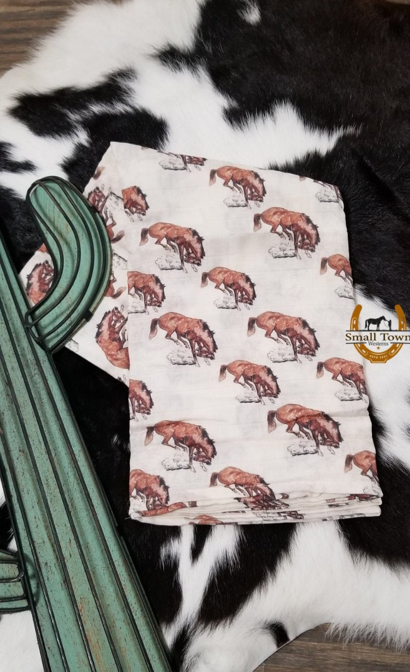 Amarillo Swaddler | Western Baby Bamboo Cotton Muslin Swaddle Blanket