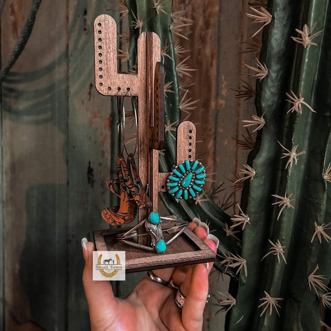 Stuck On You Jewelry Stand | Western Cowgirl Cactus Earring & Jewelry Organizer
