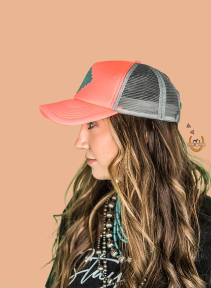 Aztec Pop Cross Snap Cap | Western Cowgirl Aztec Turquoise Snapback Hat