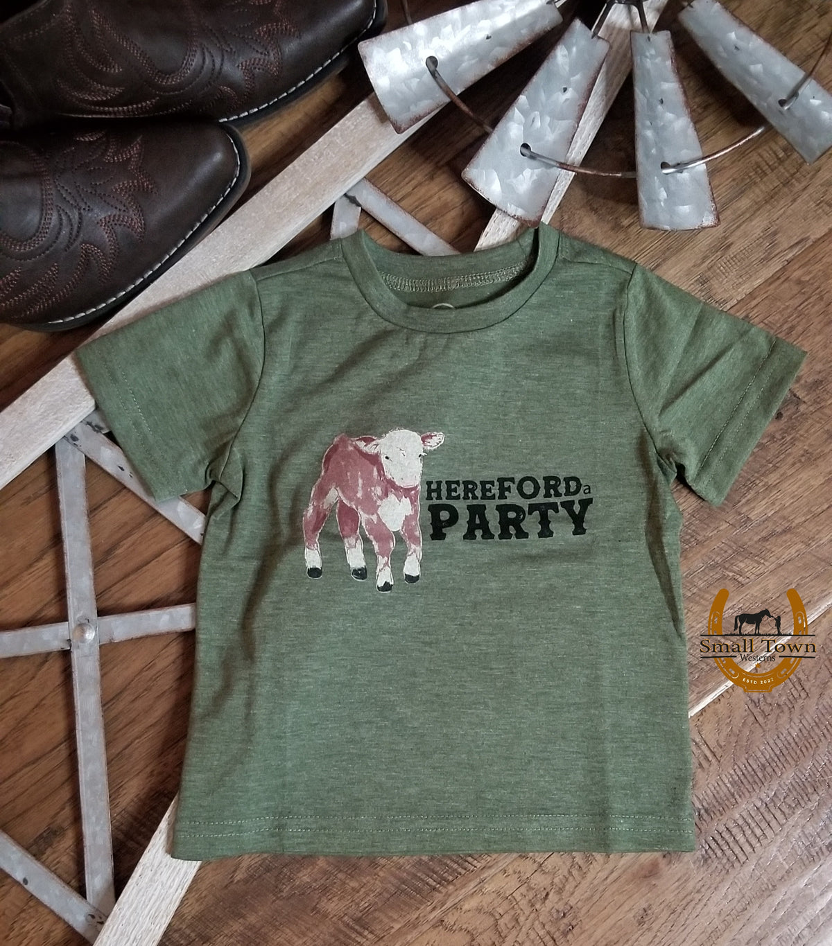Hereford Party Tee | Western Kids Cowgirl Graphic Tee