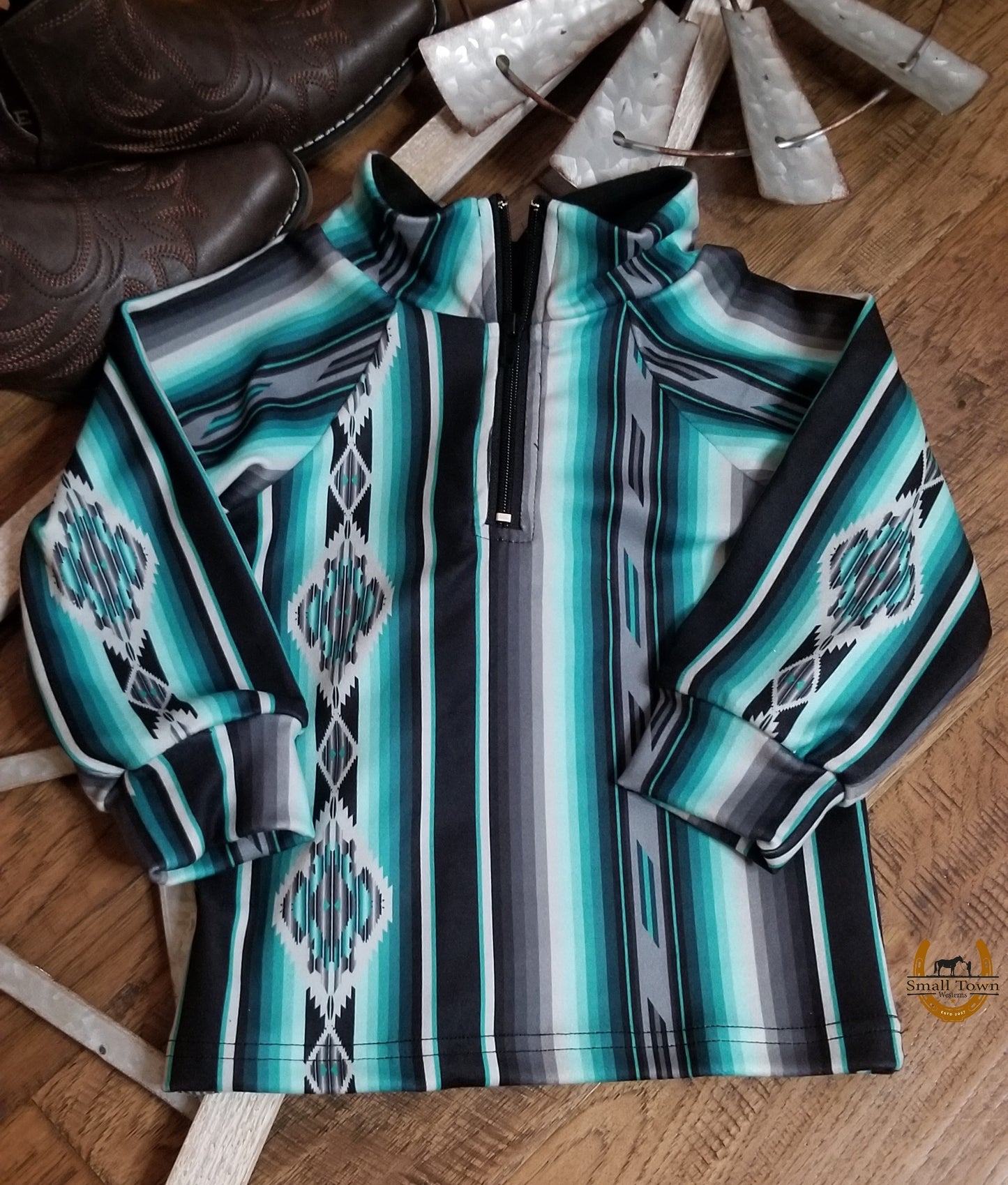 Little Rock Kids Pullover | Western Kids Quarter-Zip Pullover Mommy & Me