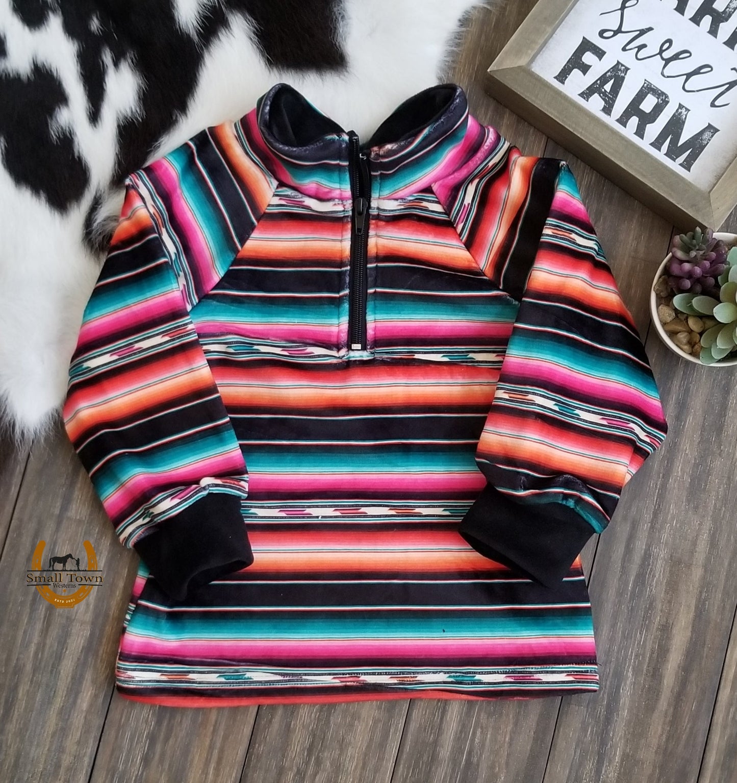 Wild Child Pullover | Western Kids Soft Pullover Bold Print