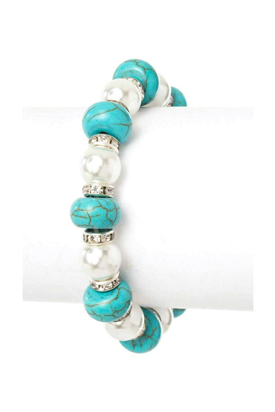 Turquoise Pearl Stretch Bracelet