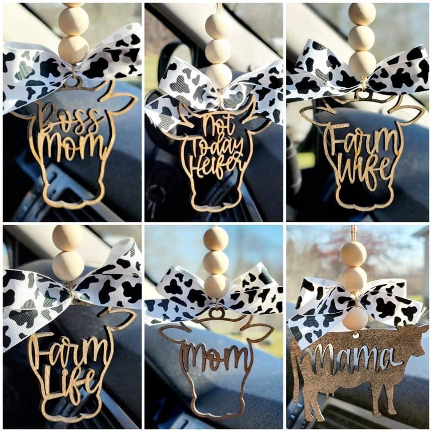 Cow Themed Car Charm/Ornaments