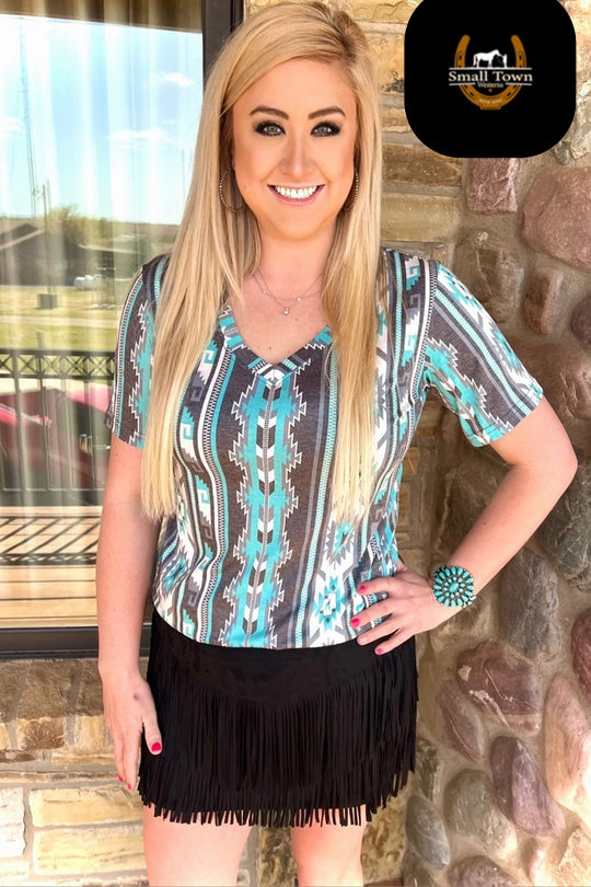 Fort Worth Fringe Skirt - Black | Western Cowgirl Fringe Mini Skirt