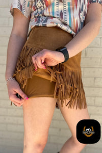 Fort Worth Fringe Skirt - Brown