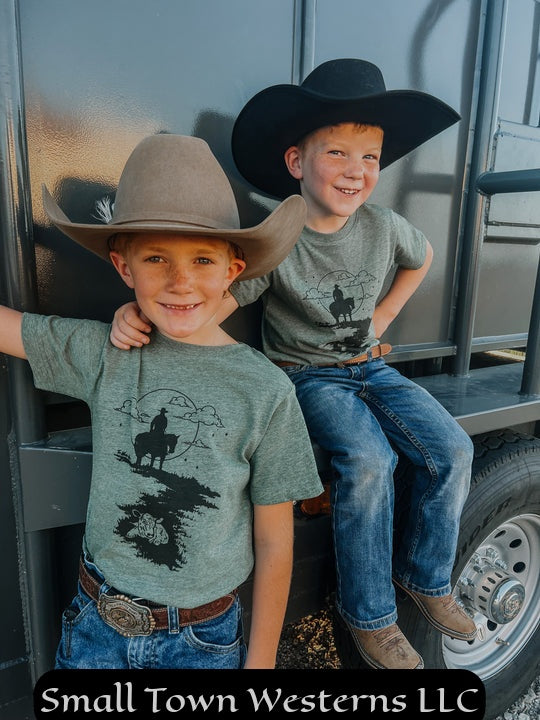 Cowboy Night Light Kids Tee