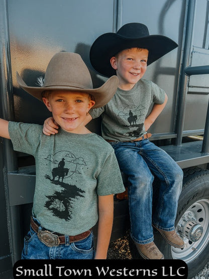 Cowboy Night Light Kids Tee