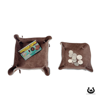 Small Brown Cowhide Bowl | Western Genuine Cowhide Leather Decorative Bowl